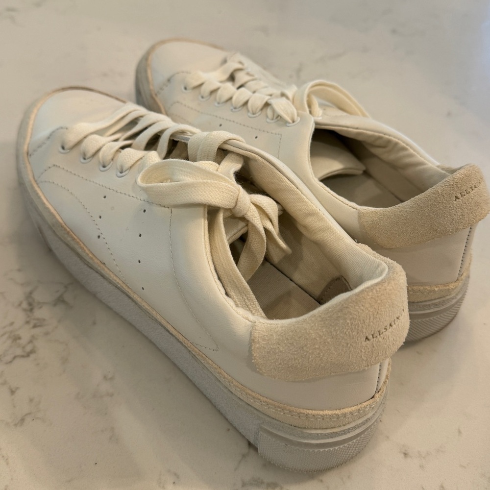 ALL SAINTS Trish Sneakers in Chalk White Size 8